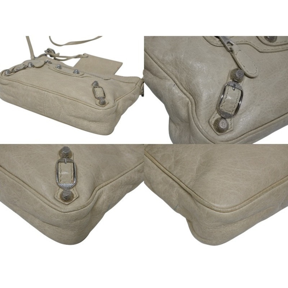 BALENCIAGA Classic The Hip Shoulder Bag Beige Tan Leather - Picture 7 of 10